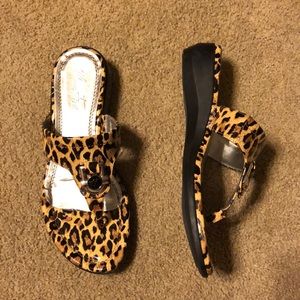 Cheetah print sandals